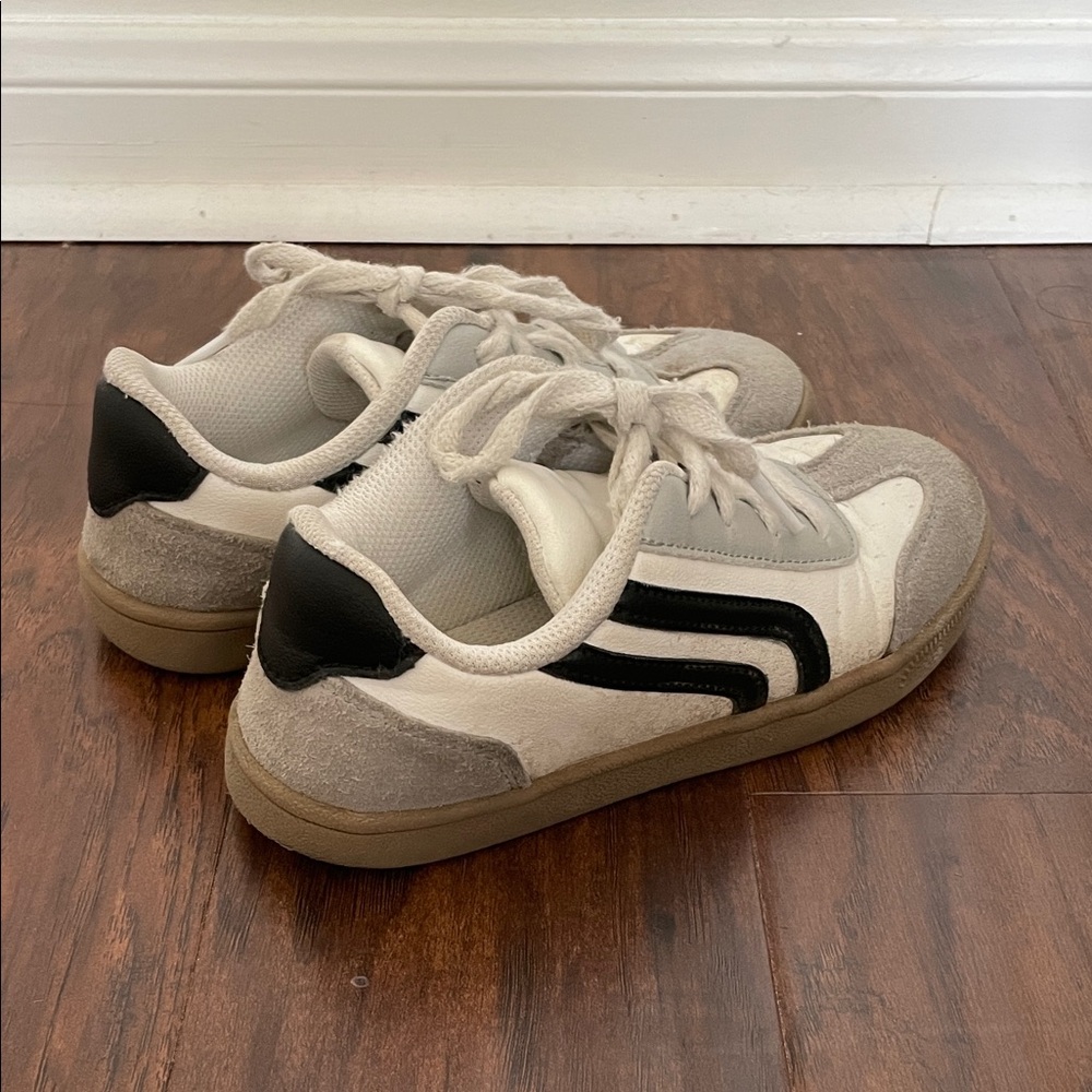 Stylish White and Black Sneakers